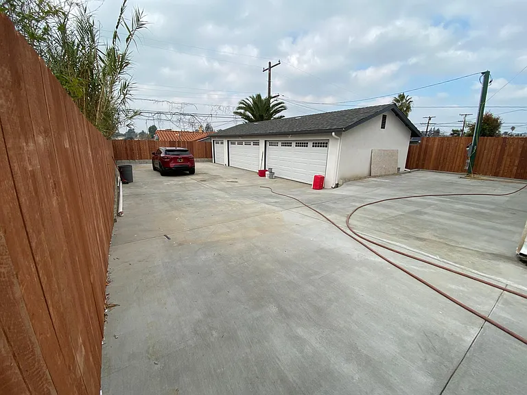 Garages in the back of the lot