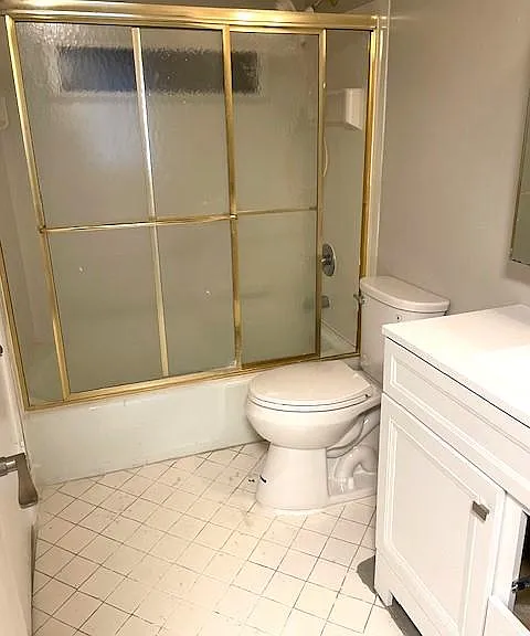 Tub Shower combo in Hall Bath. New Vanity