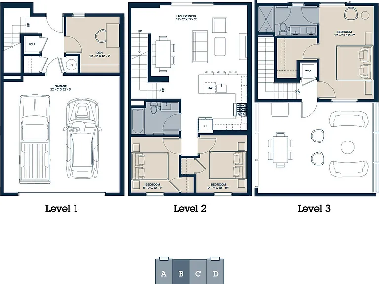 Rowhome - C1 Floorplan
