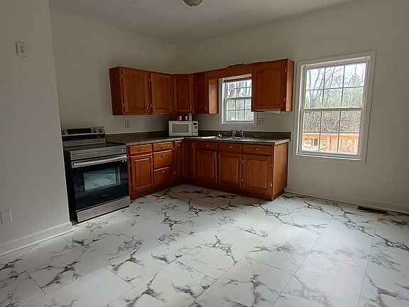 Large kitchen with Samsung appliances