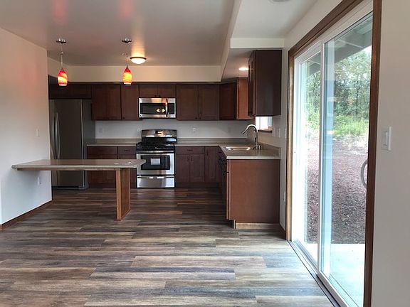 Patio door next to kitchen
