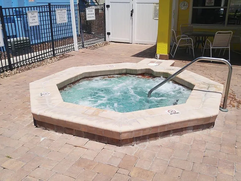 heated swimming pool and spa