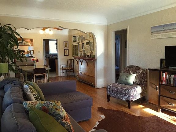 The living and dining room