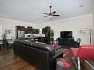 Living area, kitchen