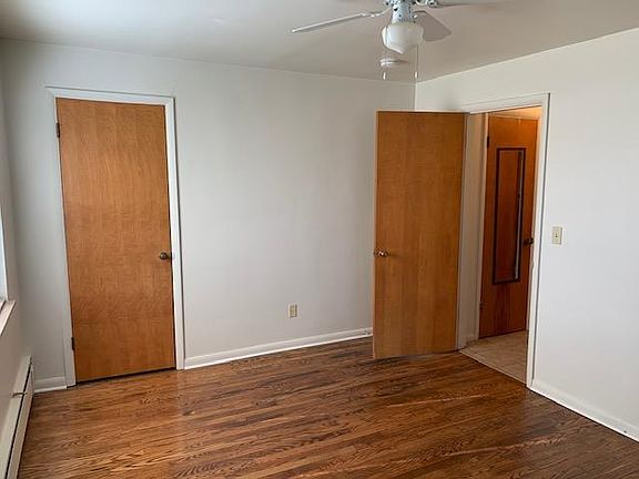 Bedroom with closet door closed