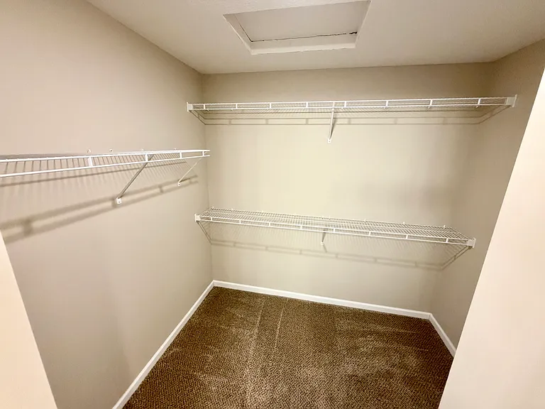 Large walk-in closet in primary bathroom