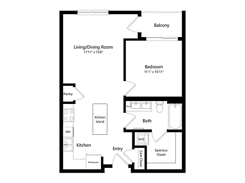 Floor plan 1B-1