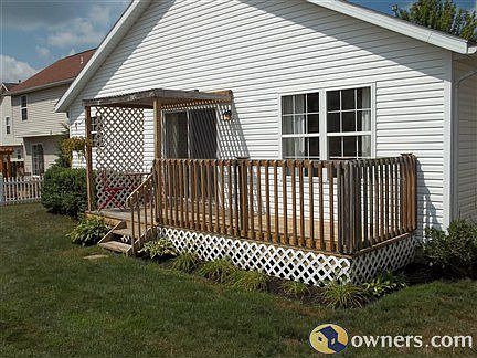 deck at rear of home