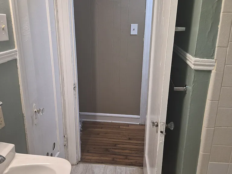 From bathroom to hallway