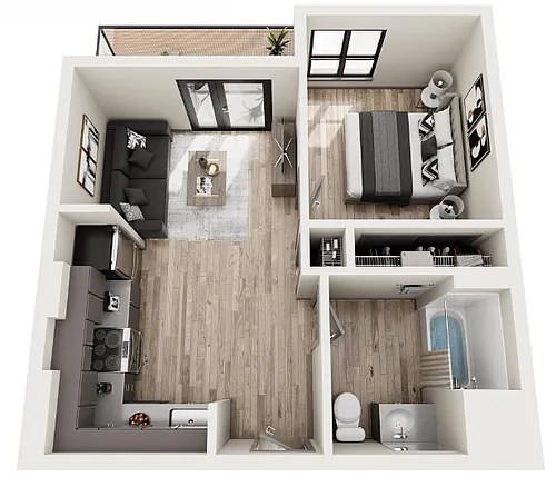 Floor plan One Bedroom