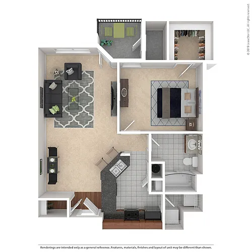 Floor plan 1Bedroom 1Bathroom