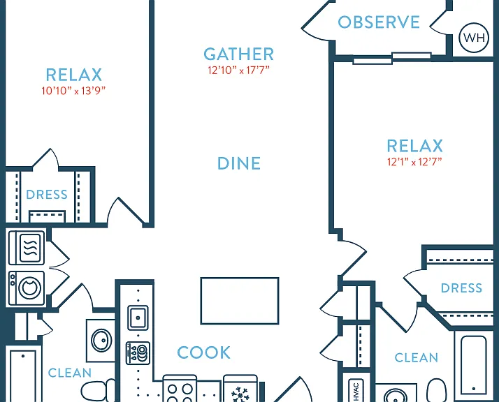 1181 Quincy B1 Floorplan Diagram