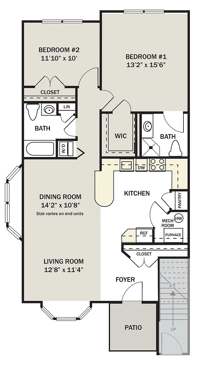 Floor plan 2BR/2BA