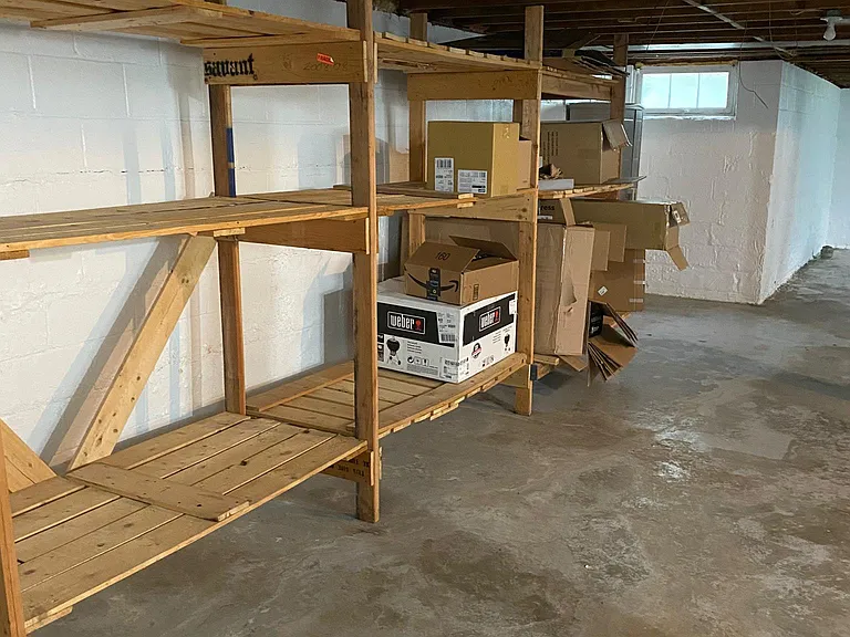 Basement shelving