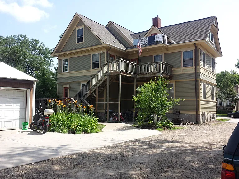 View to back entrance and off street parking.