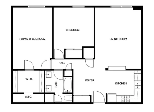 Floor plan 2 Bed
