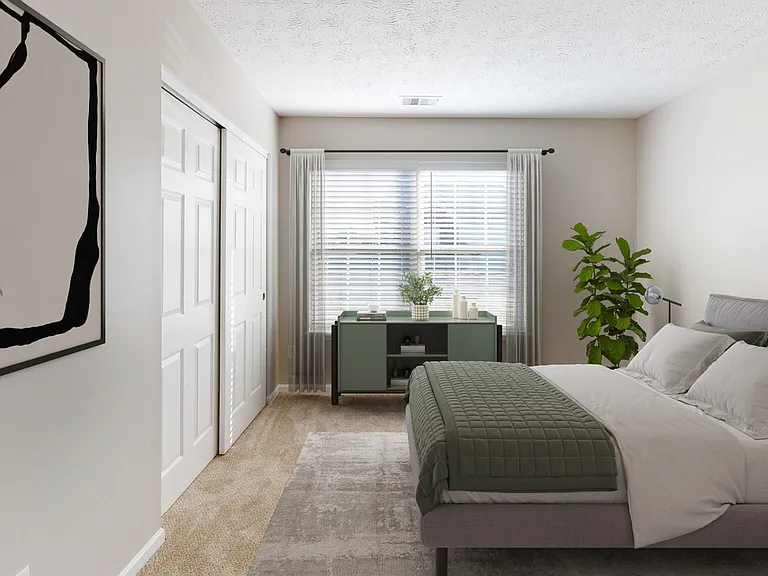 Bedroom with Large Window