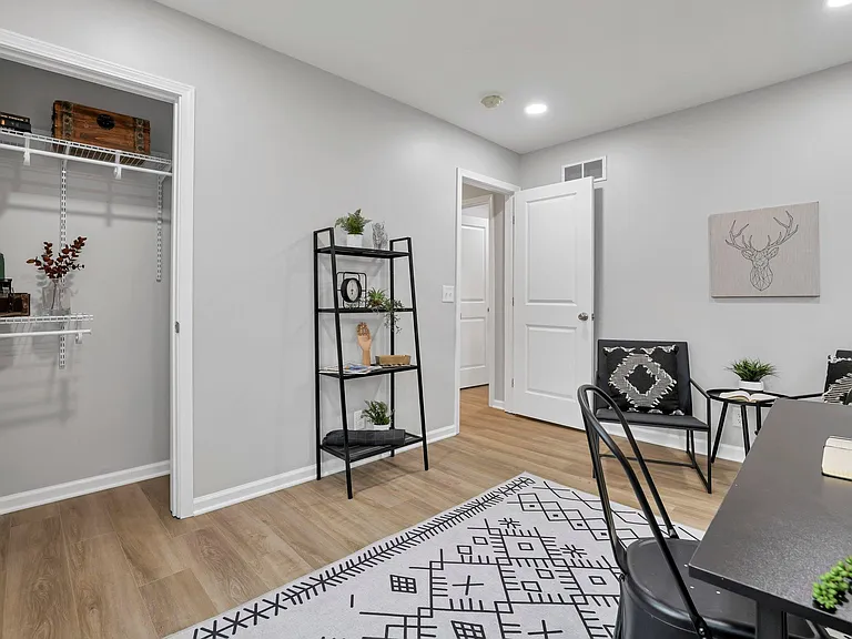 Well-structured and spacious clothing closet in each bedroom