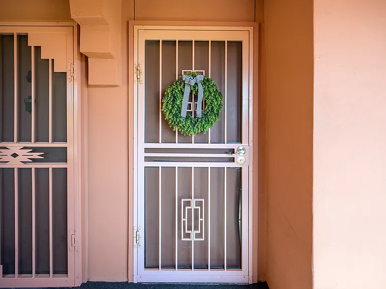 Security screen door.