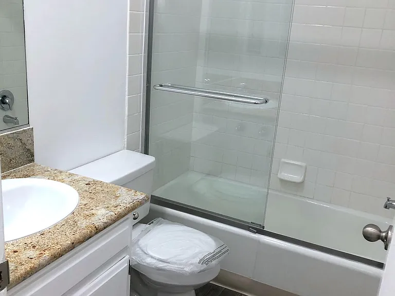 Bathroom with tub.