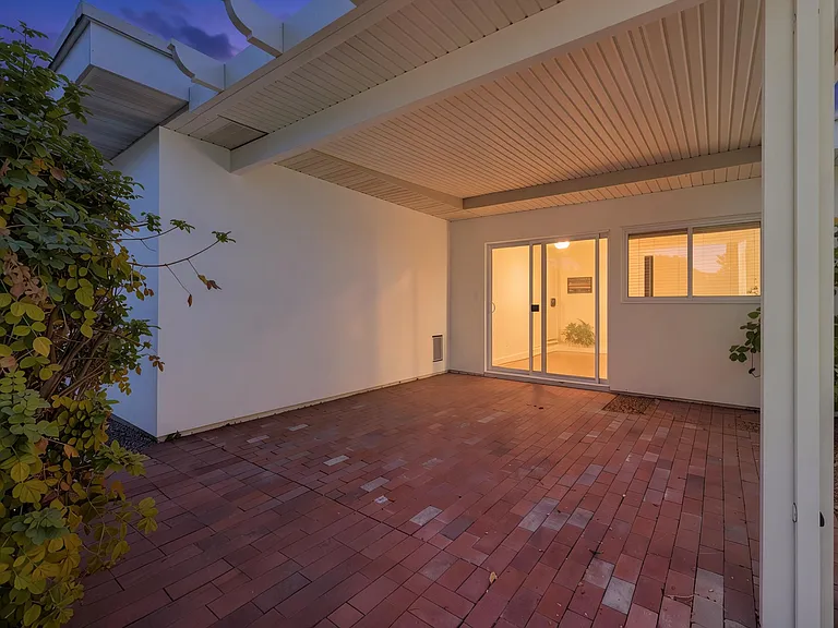 Patio view at night
