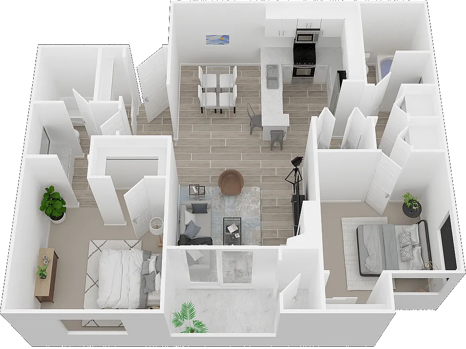 Floor plan 2 Bedroom 2 Bath