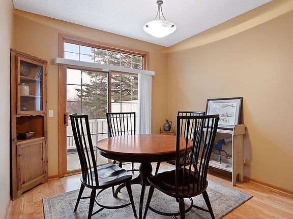 dining room with slider to patio