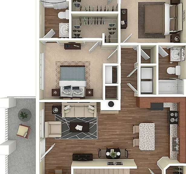 B3 3D Floorplan B3 3D Floorplan