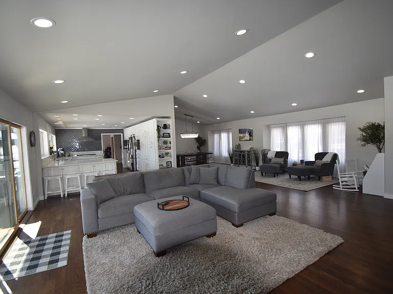 Main floor living - open to kitchen, sitting room, dining room