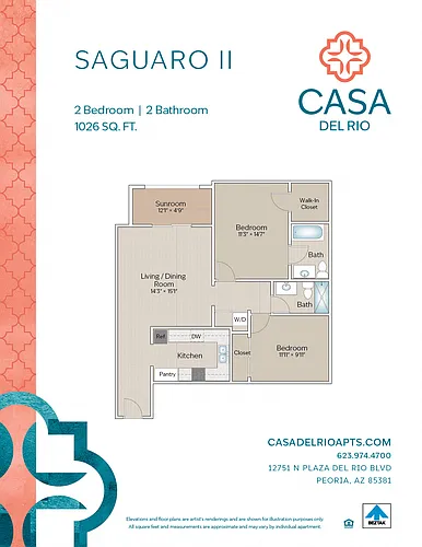 Floor plan Saguaro 2