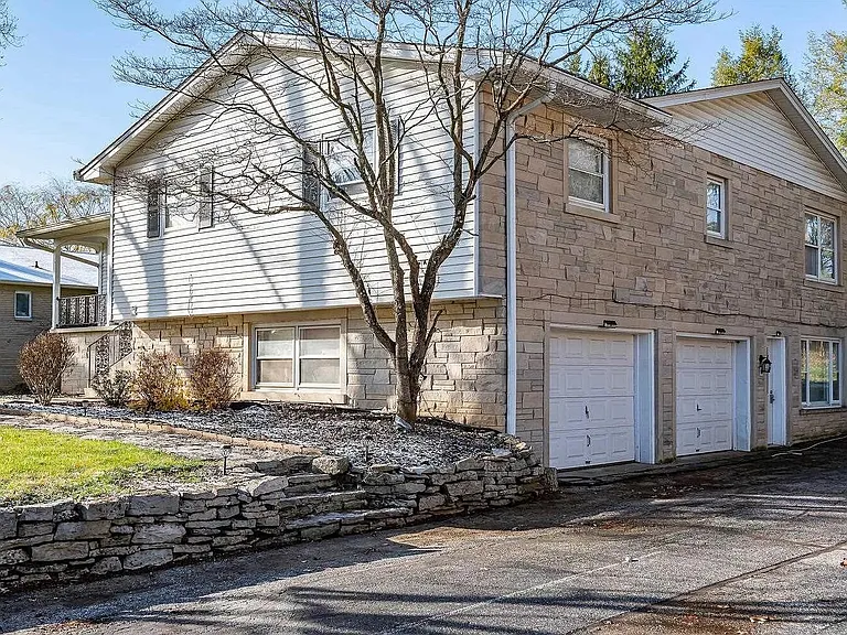 Driveway with two attached garage