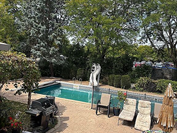 The pool has automatic cover