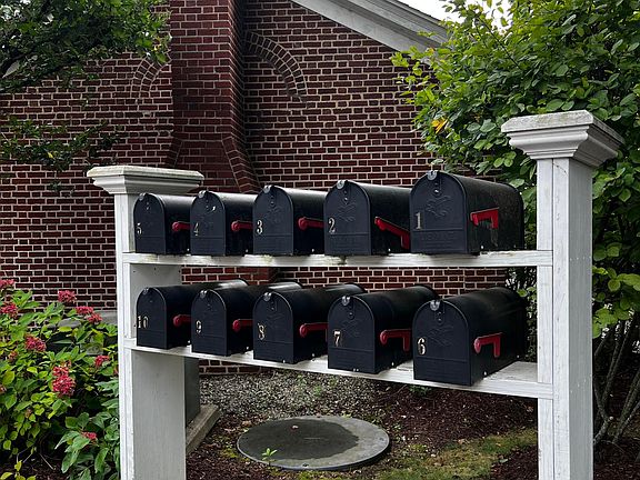 Mailboxes. Small building with only 10 units