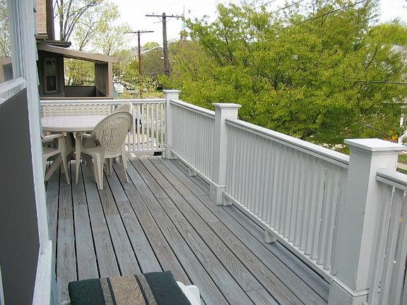 Private deck on 2nd floor facing east.