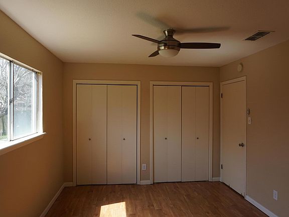 Owners suite with two closets.