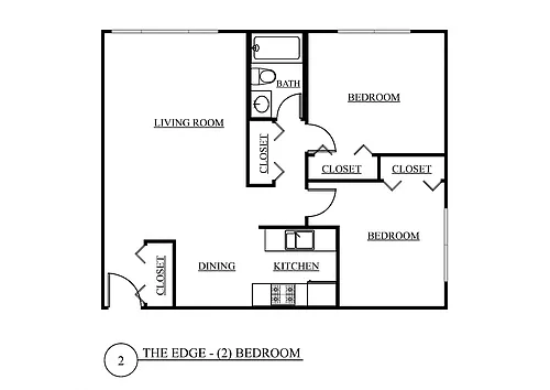 Floor plan Two Bedroom