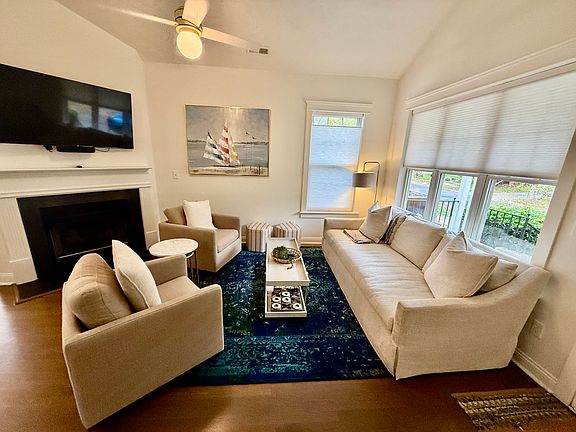 Comfy living room located at the front of the home.