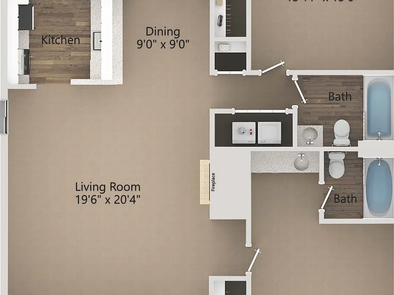 2 Bedroom 2 Bath 2 Bedroom 2 Bath