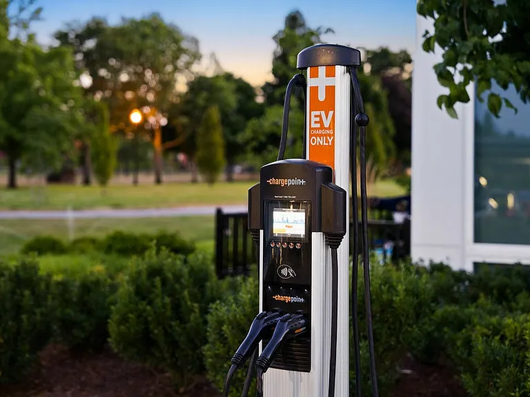 Charging Station in Parking Lot