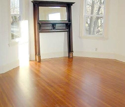 Spacious living room with turret shape