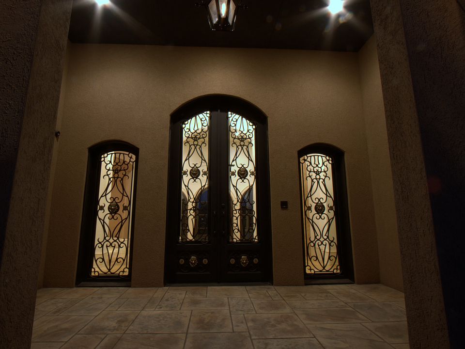10' Iron & Glass Doors