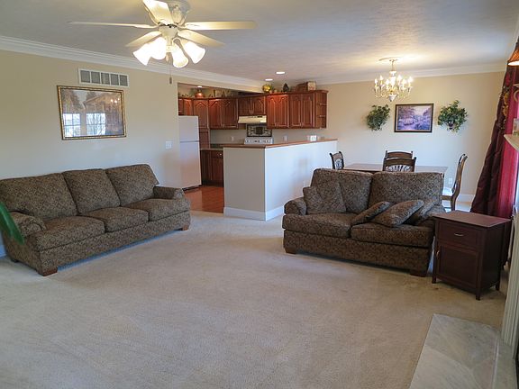 Family room into kitchen