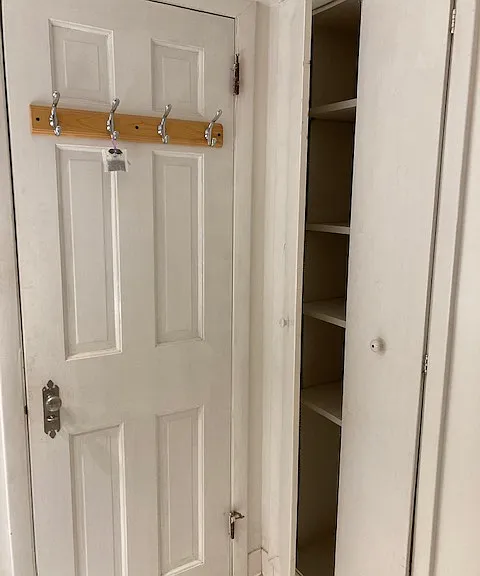 Bathroom closet.