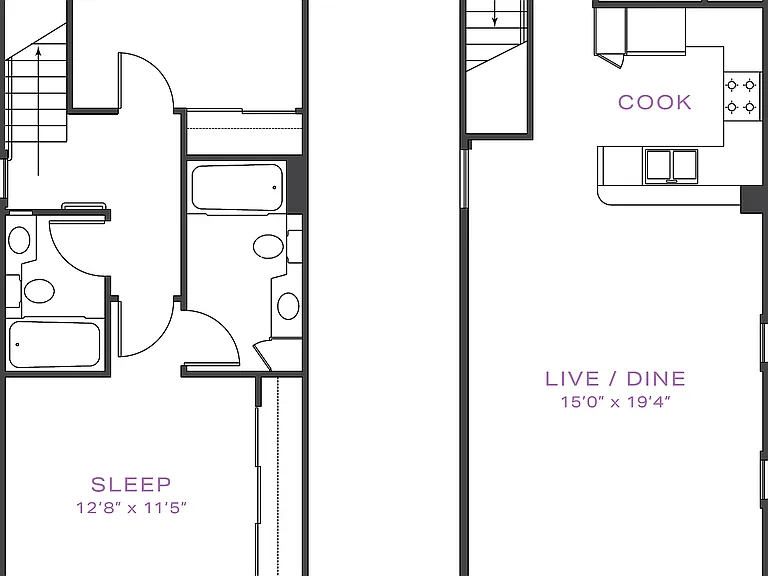 B1 Floor Plan | 2x2.5 B1 Floor Plan | 2x2.5