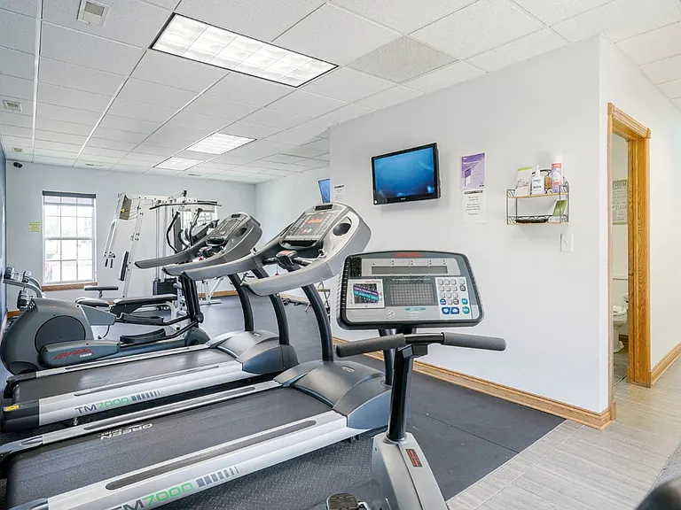 Break a sweat on our cardio machines while passing the time watching TV!