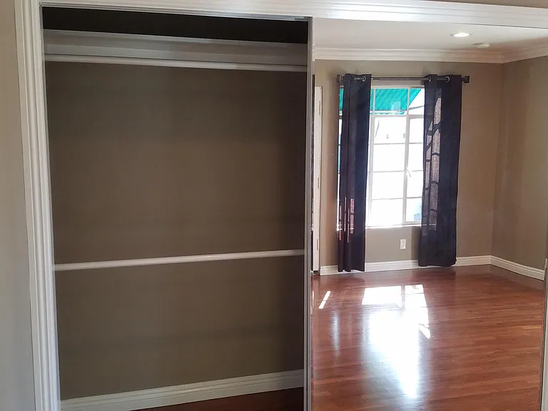 Full width double door closet