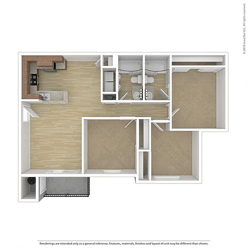 Floor plan Palmetto w/ Patio or Balcony 60%