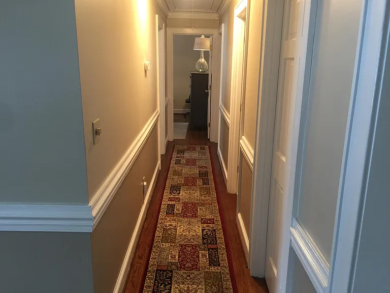 Hallway with area rug adorn the space!