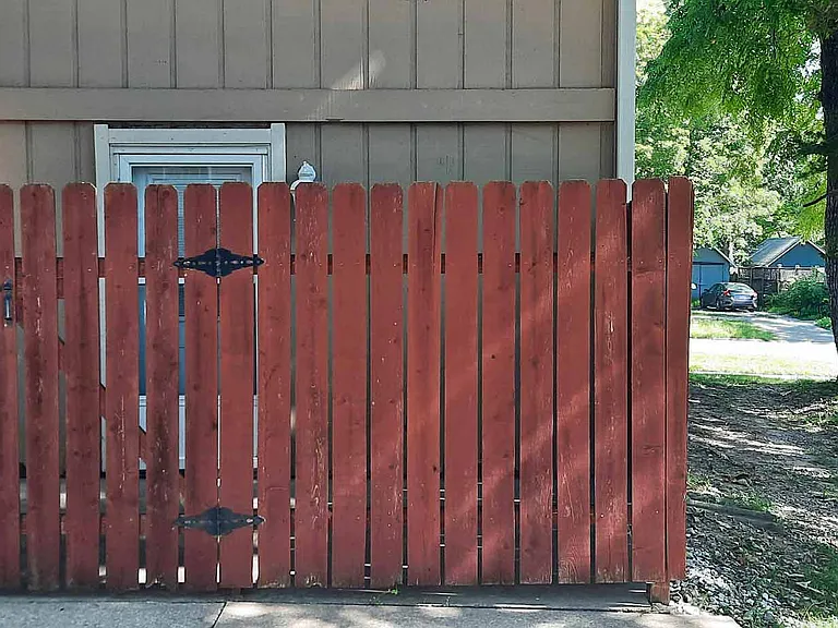 ...a small, private, fenced patio...