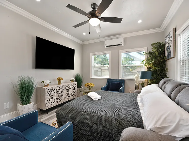 The couch folds out into a queen size bed!